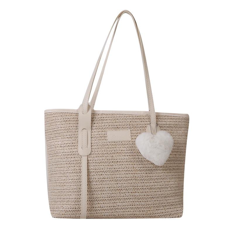 Stylish Urban Chic Woven Tote Handbag Large Capacity Spring Summer 2023