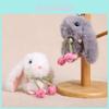 Bunny Soft Toy Pendant With Polyester Fiber Material For Travel And Car Use