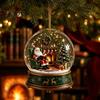 Ornements Suspendus de Fête Festifs Boule de Cristal de Noël Style Pendentif avec Corde, Ornement de Décorations de Fête en Acrylique Plat 2D pour Décoration d'Arbre