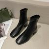 Fashion Women's Temperament Square Toe Short Boots 2024 Spring and Autumn New Style White Thick Heel Fashion Simple Single Shoes Summer