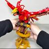 Fire Phoenix Building Block Set, Durable Materials, Movable Head And Wings, Unique Creativity And Strong Collectible Value, Ideal Gift For Adults -