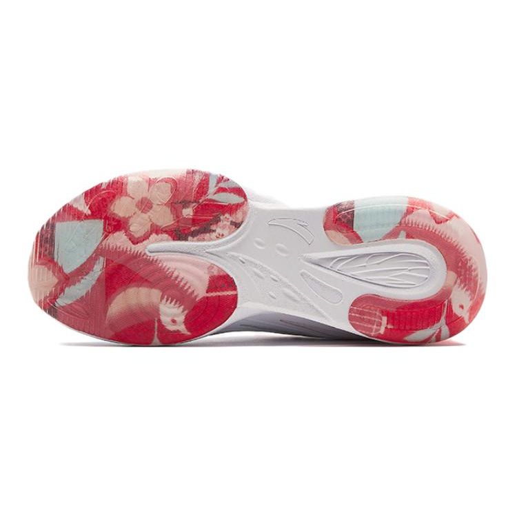 Anta Kids Non-Slip Shock Absorbing Low-Top Running Shoes Kids Sneakers Red White 322415518R-1