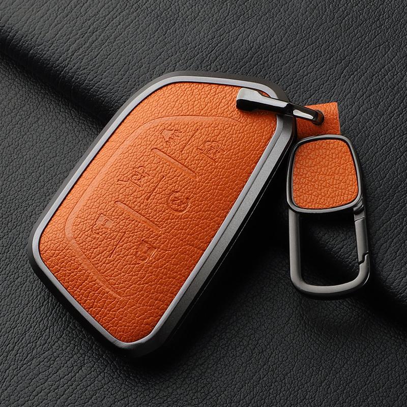 Car Key Cover Accessories for Cadillac Escalade 2024-2025 Key Case Leather Escalade High-end Car Key Case Buckle Anti-scratch