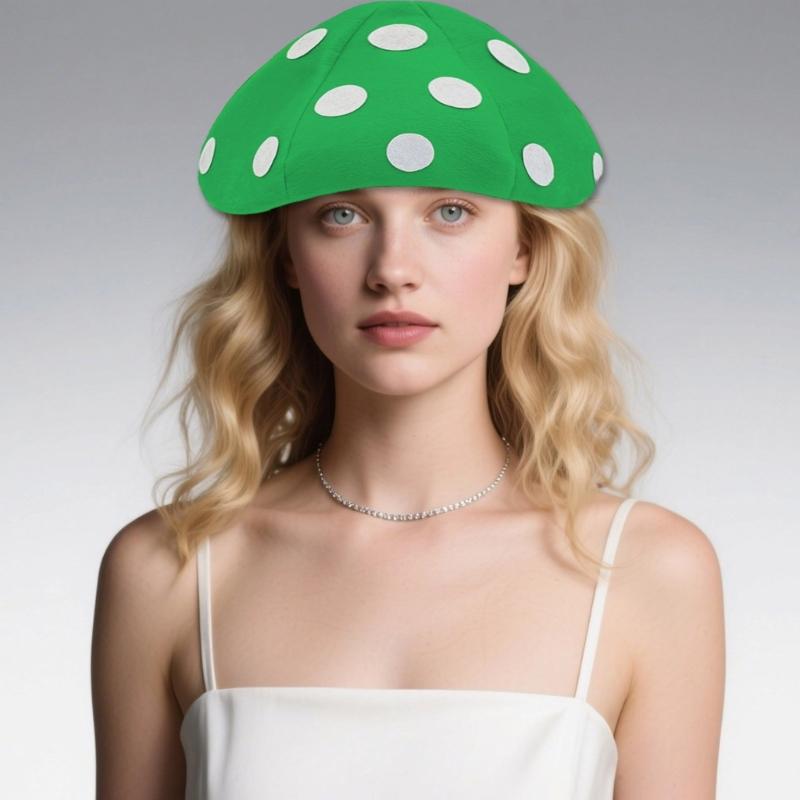 Halloween Mushroom Hat Headgear Adorkable Funny Head Cover for Masquerade Halloween Adorkable Cartoon Hat Headgear