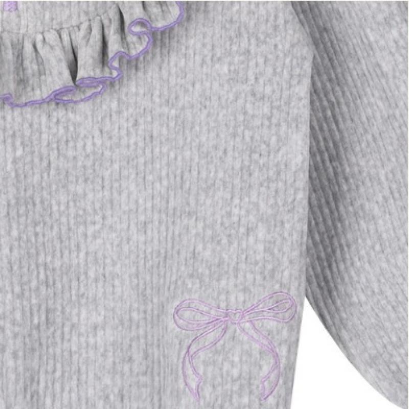  Olivan  Velour Zip Up Top And Bottom  Melange 