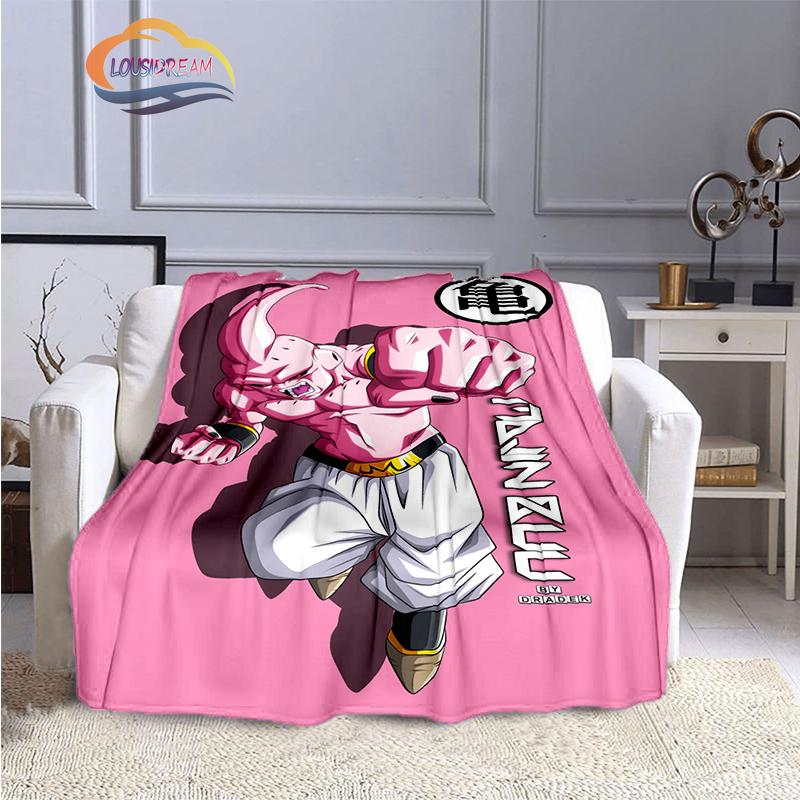 Japanische Animation Rolle Majin Buu 3D-Druck Tagesdecke Decke Anime-Charaktere Buu Flanelldecken Überwurfdecken