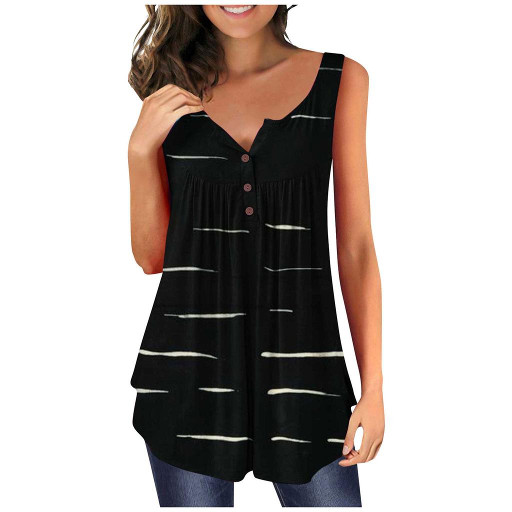 Tank Top For Women Ruffle Tops Loose Tops Casual Oversized Tops Pleated Tops Button Down Casual Summer Floral Tops