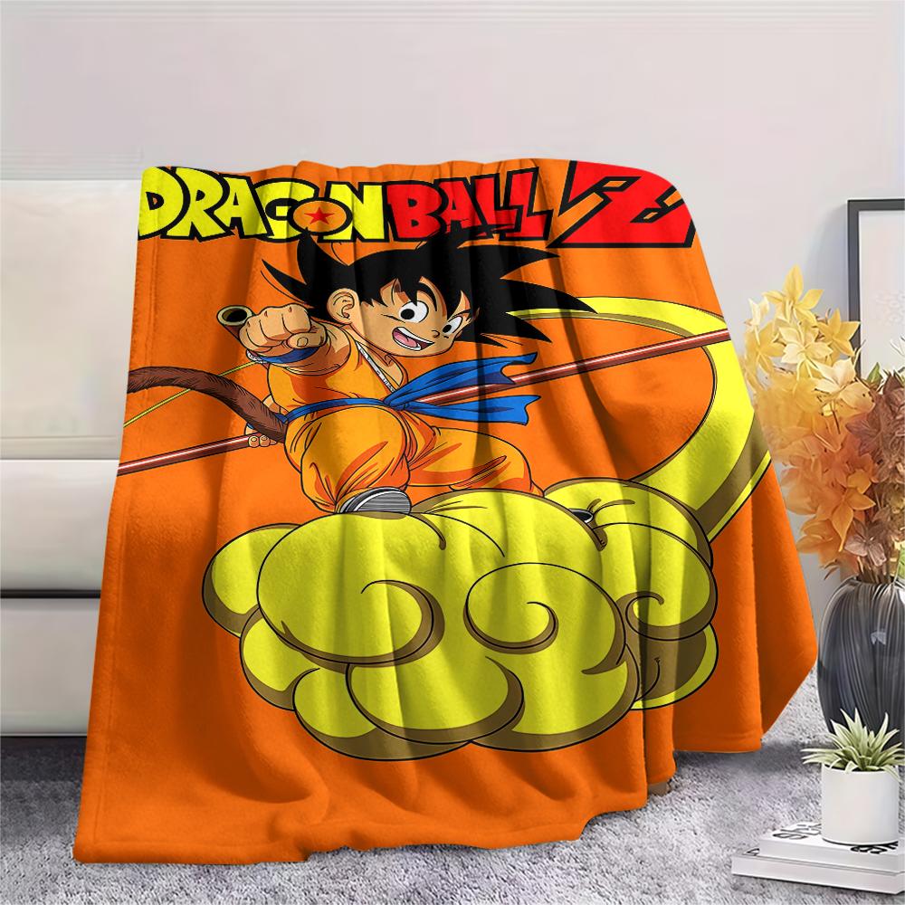 Dragon Ball character Print Flannel Blanket High quality Comfortable for All Seasons Home Decor Warmth and Comfort Perfect for Christmas Gifts