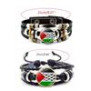 Palestine Flag Bracelets Fashion Glass Beaded Bracelet Bangles for Women Men