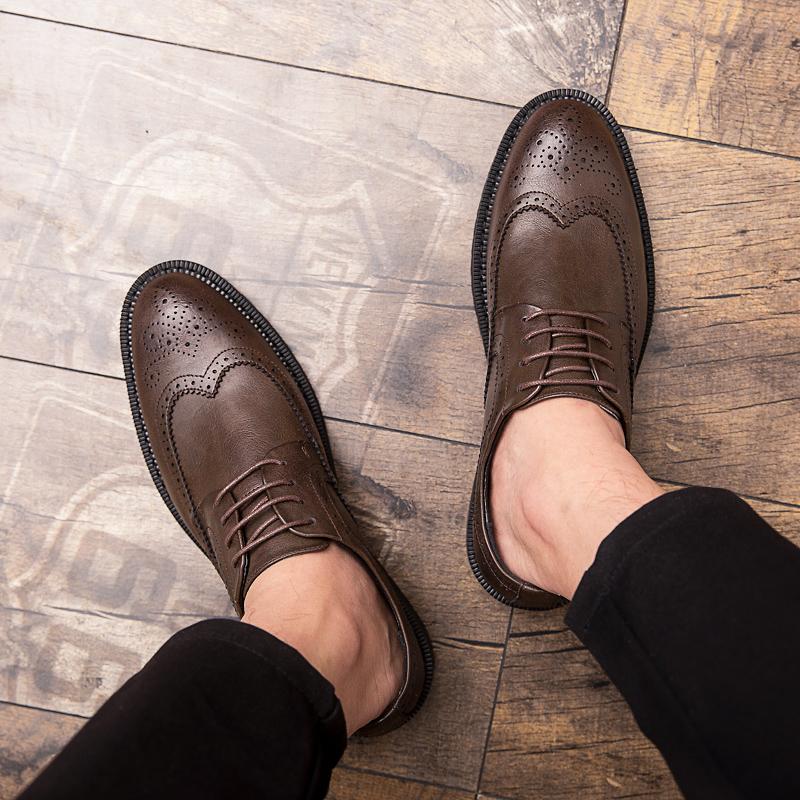Ανδρικά Δερμάτινα Παπούτσια Business Casual Μυτερά Παπούτσια Derbies Brogue