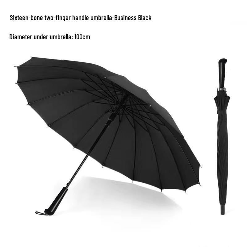 16-Rib Windproof Rainbow Umbrella - Long Handle, Sun & Rain Protection, Perfect for Business & Logo Advertising