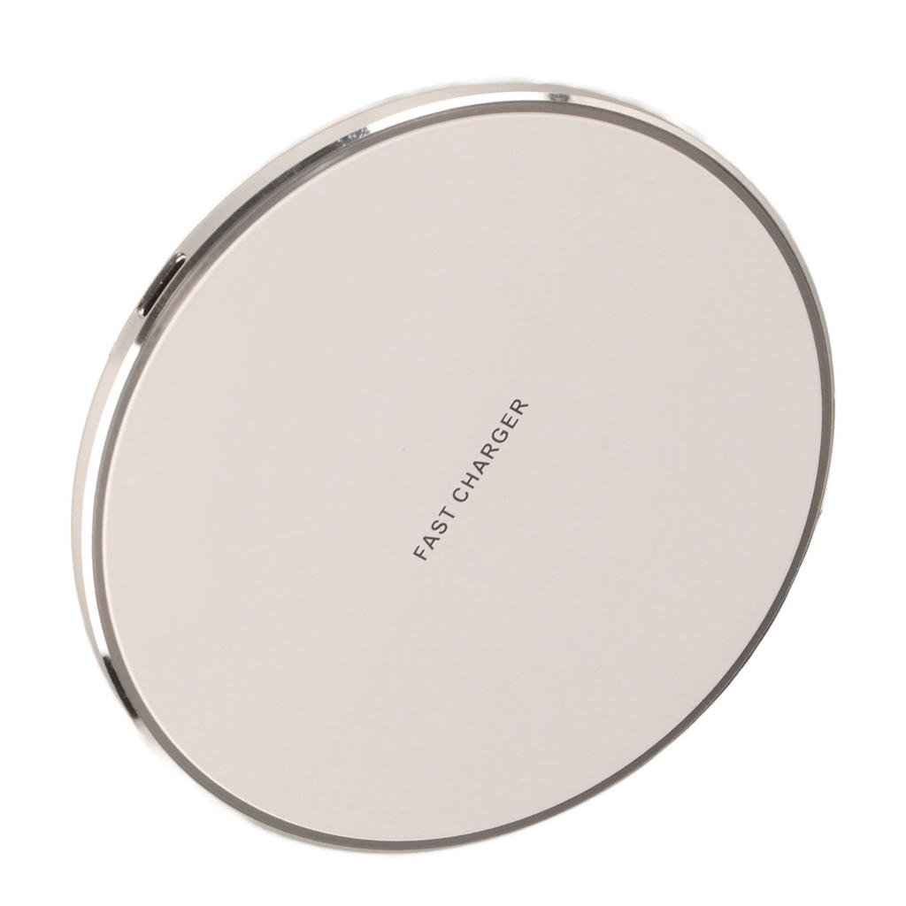 Wireless Charger Fast Wireless Charging Pad QI Round Charging Mat for PHONE for Android Silver
