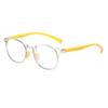 7339 Occhiali Piani Moda Anti-Luce Blu per Bambini e Bambine, Nuovi Occhiali con Montatura Carina a Forma di Bambino, Occhiali per Bambini