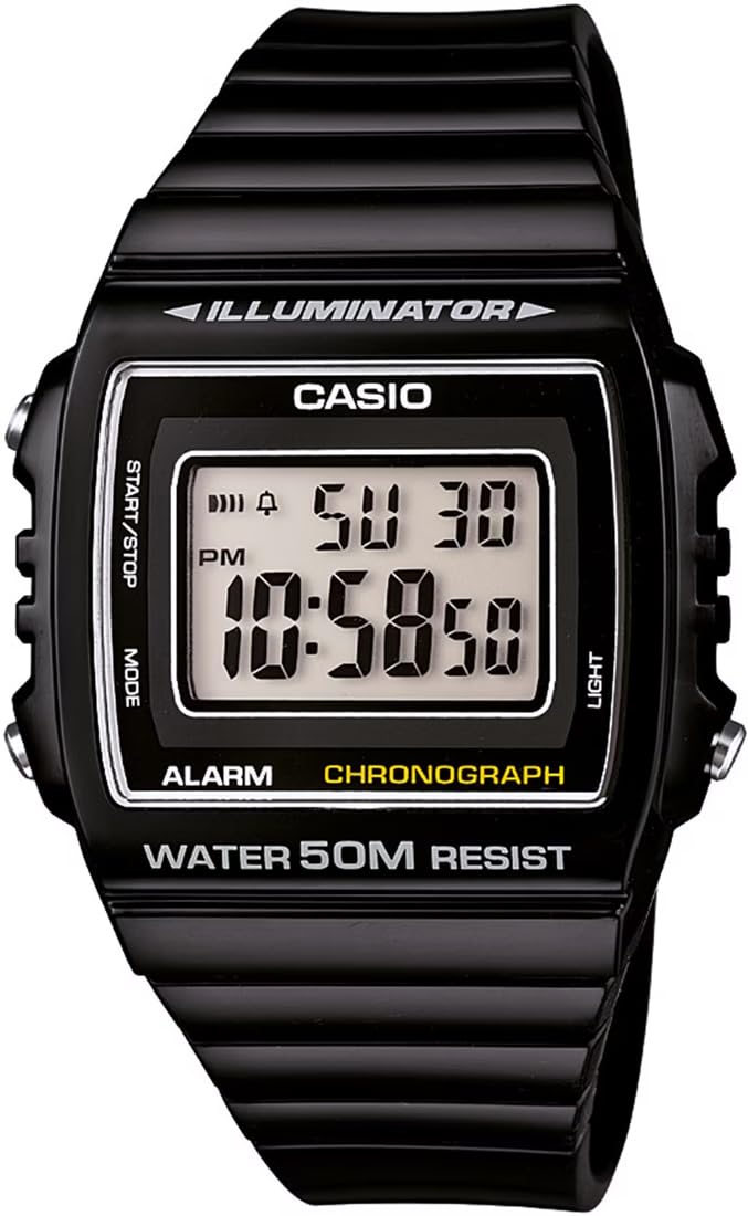 

[Casio] CASIO Standard Digital Watch W-215H-1AV Men s Women s Gloss Black Overseas Model [Parallel Import]