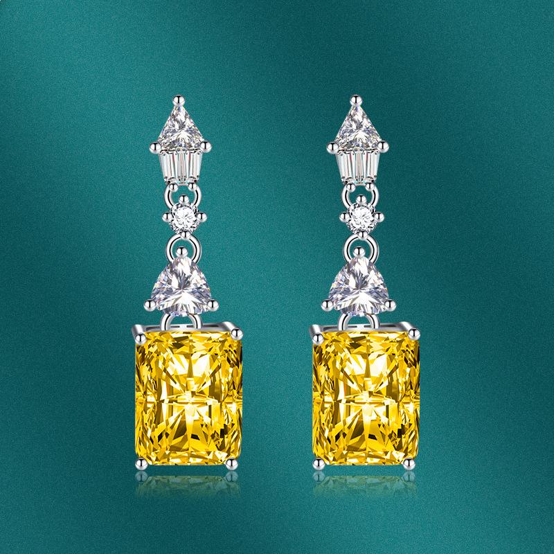 Sace Gems Zircon Earrings for Women Wedding Party Earrings Come In A Variety of Colors Including Pink, Yellow, Blue and Red