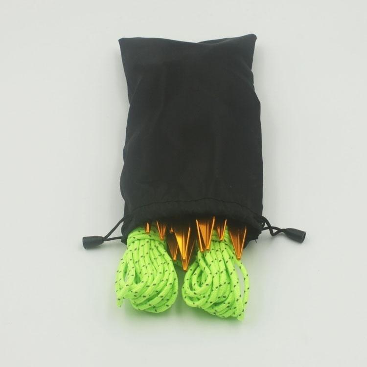 Portable 4*4meters Tent Ropes and 10pcs Ground Nails Set for Camping Tent