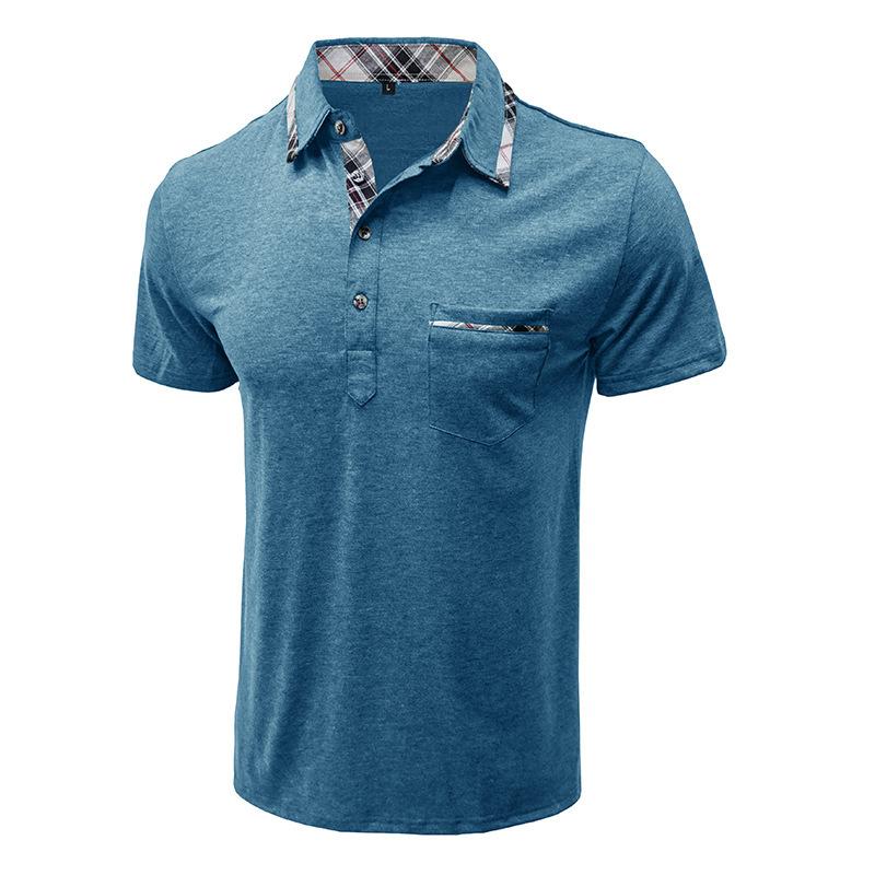 Summer Men's Short Sleeved Lapel T-shirt Top