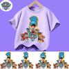 1-12 years old summer Polyester T-shirt for PAW Patrol children's short-sleeved casual top for girls and boys with cartoon print