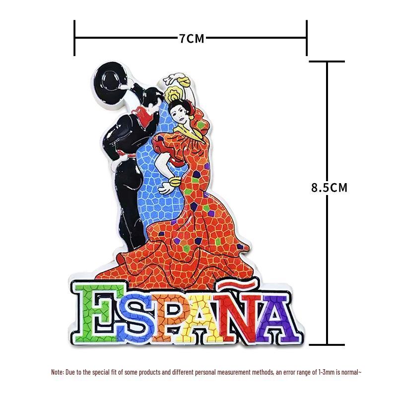 Magnes Barcelona Sagrada Familia & Tancerka Flamenco - Pamiątka z podróży po Hiszpanii