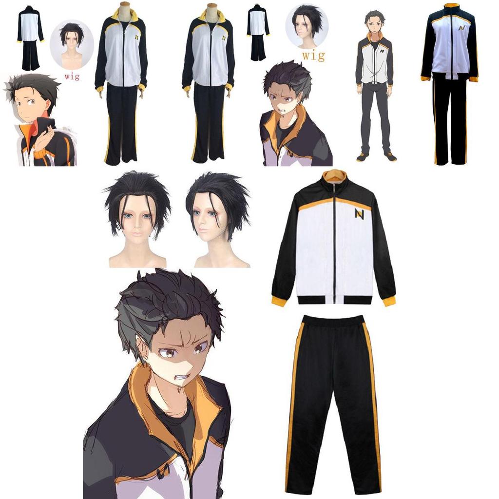 Stylish Rezero Natsuki Subaru Suit Cosplay Costume Set For Anime Fans