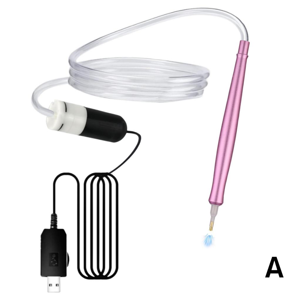 

Электрическая алмазная художественная ручка для рисования, портативное всасывающее алмазное устройство, набор инструментов для всасывания, ручка-помощник H7O5 Pink-1set
