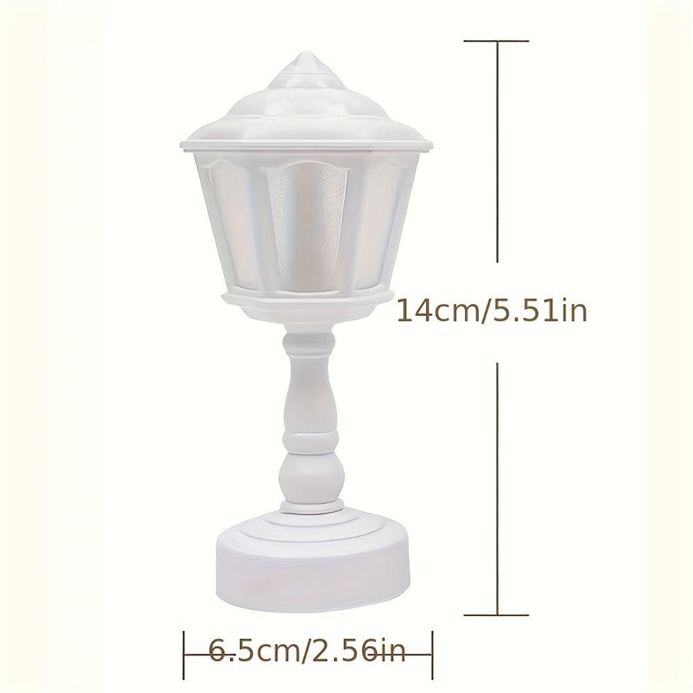 Dollhouse Miniature Flower Bud LED Table Lamps Simple Bedside Lamp Mini Night Light Home Decor