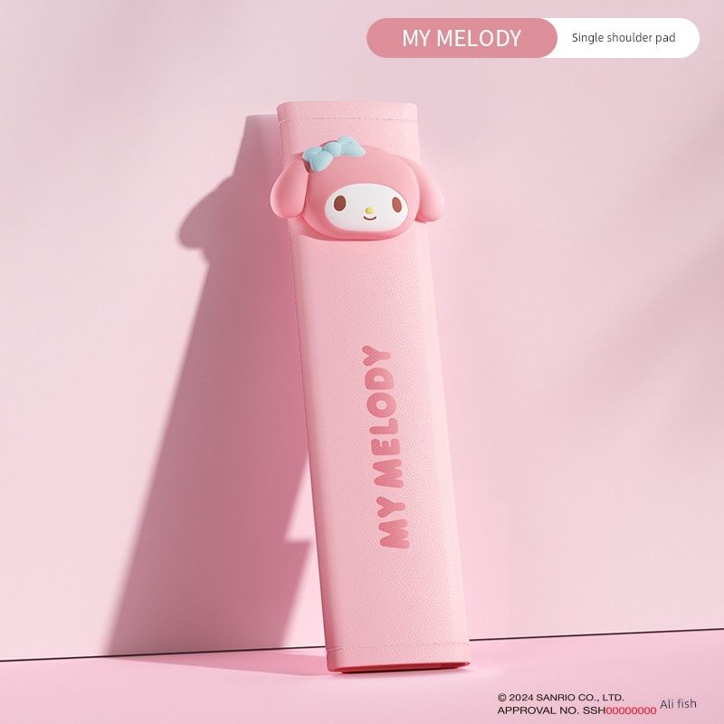 

Hellokitty Car Seat Belt Shoulder Protector Set, Cute Anti-Strangle Car Seat Belt Safety Cover Melody (Leather Version)