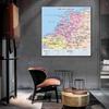 1pcs Netherlands Map City Illustration In Russian Language Map Canvas Painting Wall Art Poster Home Decoration