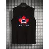 Hockey Print Men's Polyester Tank Top Loose Fit Casual Summer Outdoor Sleeveless Vest