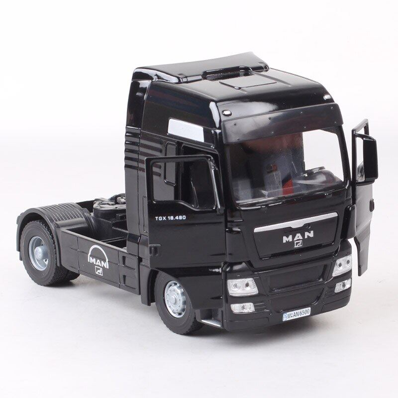 

1/43 Мужские масштабы TGX 18 480 Грузовой прицеп Грузовой прицеп Металлическая головка Литая под давлением и игровая модель автомобиля Миниатюрный автомобиль