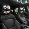 4PCS Funny Cartoon Car Headrest Covers, Cute Funny Cartoon Eyes Car Headrest Covers, CarSeat Head Rest Protector For Auto Front Seat Rest Decoration,