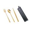 304 Stainless Steel Spoon Fork Chopsticks Cutlery Set Portable Dinnerware Kit Lunch Tableware with Box Travel Kitchen Accessories