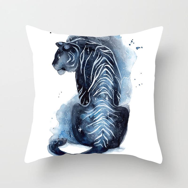 Home Decor Cute Cartoon Tiger Printed Pillowcases for Fun Pattern Cushion Cover Suitable for Sofa Bedroom Car Pillow Cover