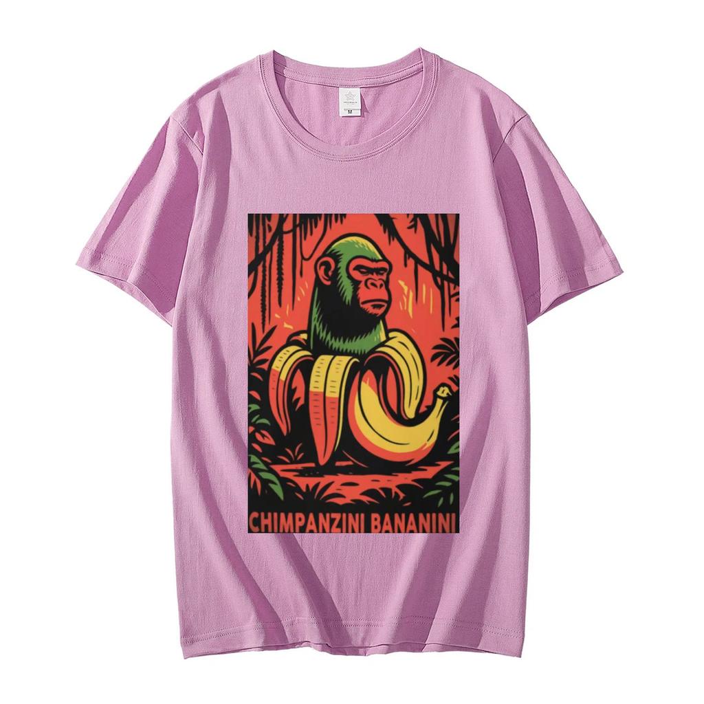 Chimpanzini Bananini Graphic T Shirts Mens Womens Fashion Oversized Short Sleeve Tshirt High Quality Cotton Clothing Tshirts