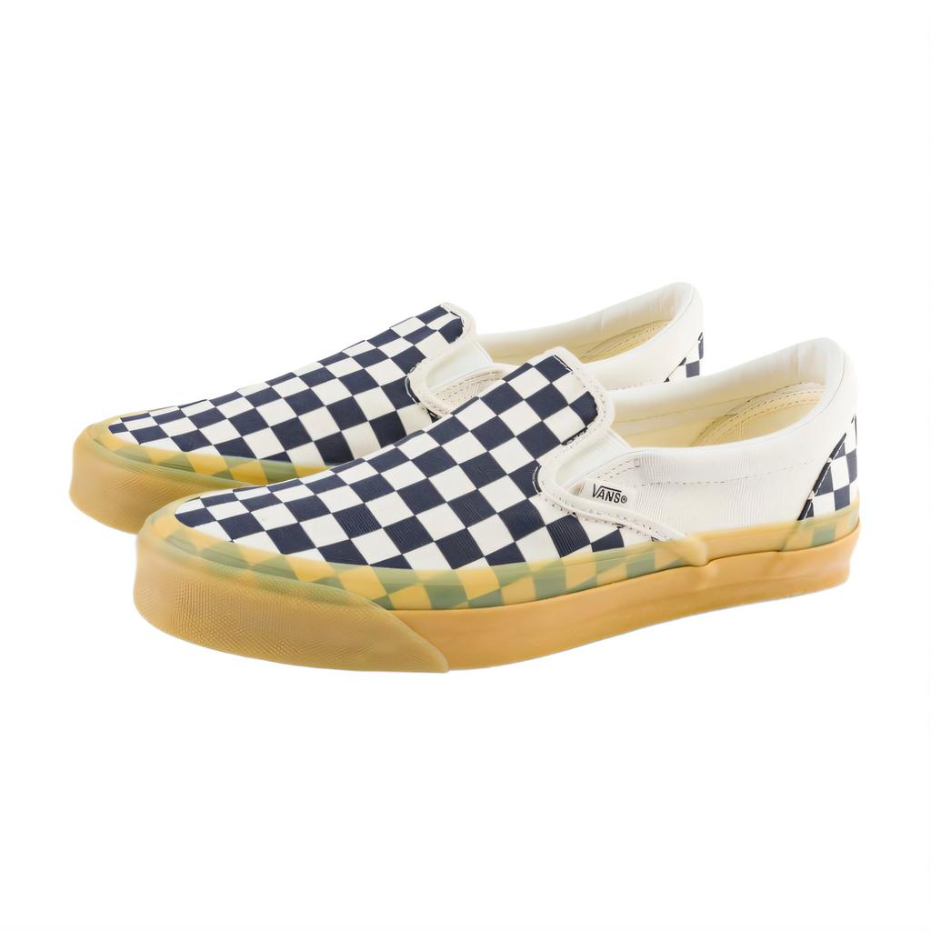 Vans LX Classic Slip On 98 Minimalist Fashion Versatile Trendy Durable Low Top Canvas Shoes Unisex Sneakers Blue White VN000E96GR1