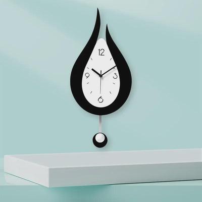 Orologio da parete silenzioso in acrilico in stile europeo con oscillazione per soggiorno e camera da letto