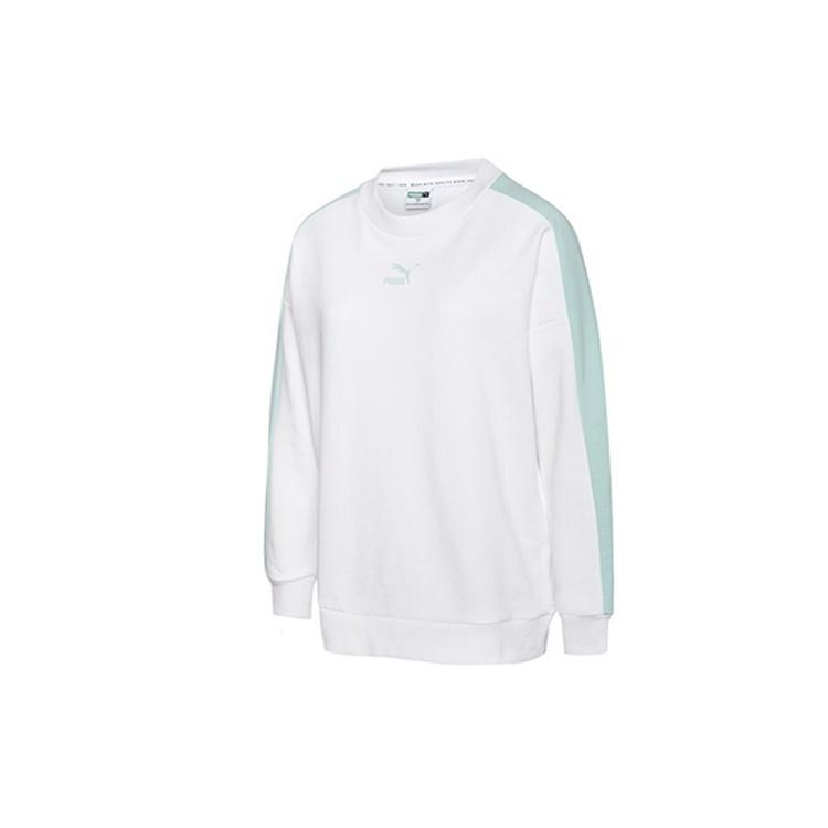 (WMNS) PUMA Classics Crewneck Sweatshirt White Women s 595932-02 M
