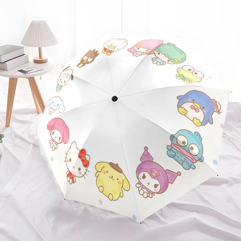 Милый рисунок Почакко, автоматический складной зонт, портативный и складной дизайн, 8 спиц, рождественский или день рождения подарок.