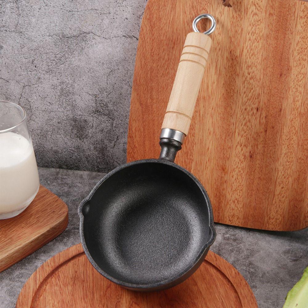 Thickened Non Stick Frying Pan Double Drip-Spouts Mini Cooking Pot Cooking Pot  Induction Cooker
