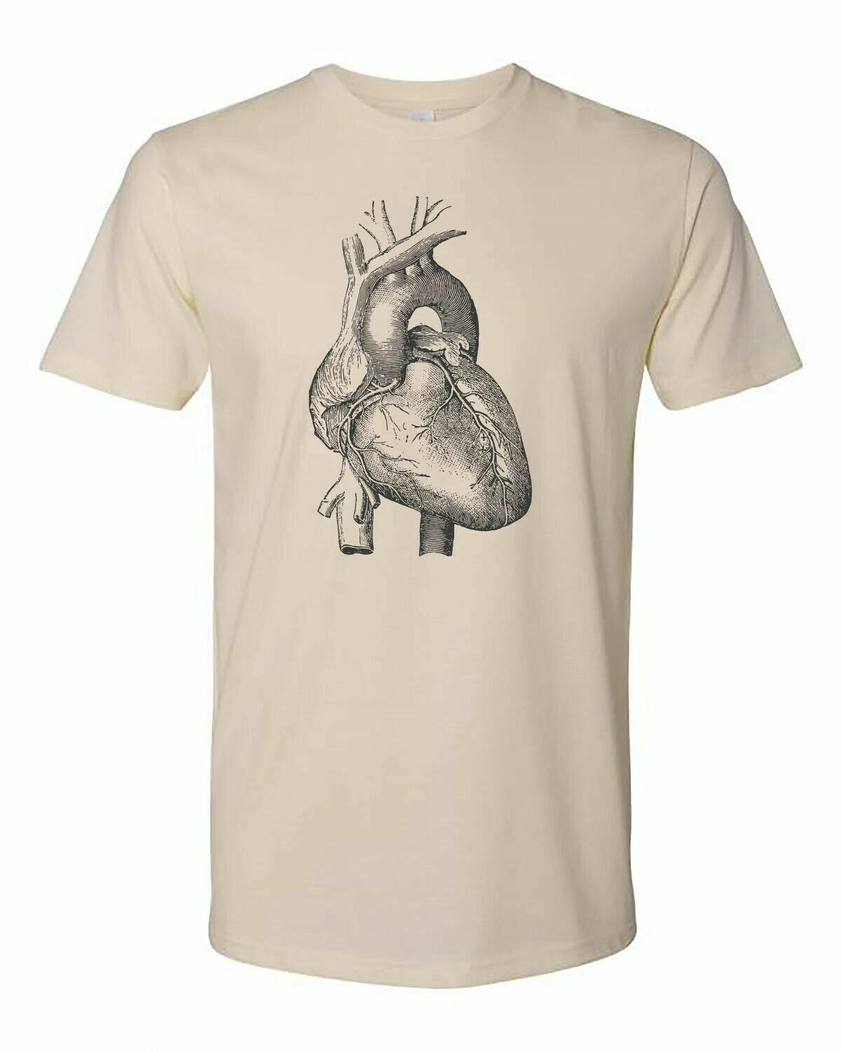 Коттедж Культ Одежда Футболка Хлопок Медицинская Анатомия Викторианское Искусство Сердце #4 2XL