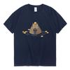 Lustiges süßes Capybara-T-Shirt, japanisches Anime-Grafik-T-Shirt, Unisex und Damen, Baumwolle, lässig, übergroßes T-Shirt, Streetwear, Paare, Tops