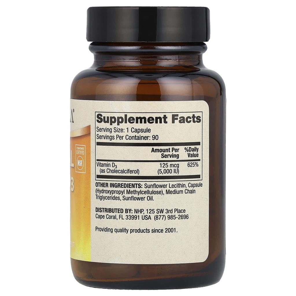 Dr. Mercola, Liposomal Vitamin D3, 5,000 Iu, 90 Capsules
