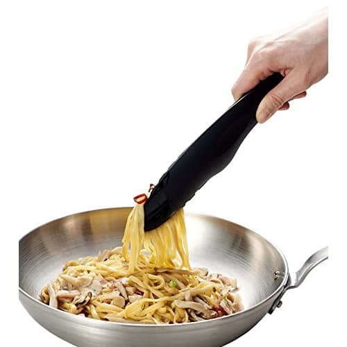 [BLKP] Sada 4 kusů kuchyňského náčiní Pearl Metal (Černá, G-8126) - Vyrobeno v Japonsku: Stěrka, Naběračka, Kleště a Metlička, Nylon. Limitovaná edice.