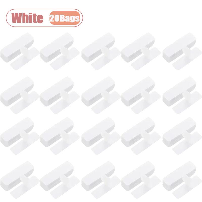 1-200Bags No Residue Double Sided Adhesive Hook and Loop Tape for Sofa Carpet Screen Stickers Pre Cut Rounded Corner Magic Tape