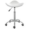 Barber Stool White Faux Leather