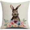 New Easter Flower Basket Bunny Pillow Case Spring Wreath Decorative Pillow Sofa Cushion Cover Combination