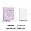 Neues Pink Love Schleife Kartenalbum 3 Zoll Mini PVC Idol Karten Sammelbuch Sammelkartenalbum mit 16 Innenseiten Postkartenbuch