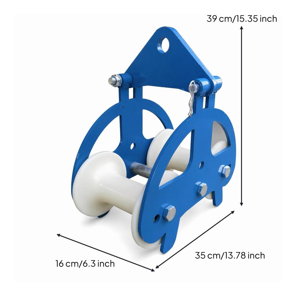 Cable Pulley Guide Heavy-Duty with Roller Wheels Industrial Wheel