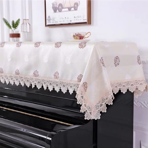 

Upright Piano Cover, Top Cover, Standard, Upright, Scandinavian-Style Rose Pattern, Dustproof Cover, One Size Fits Most (Piano Cover Only, Fits 130-16