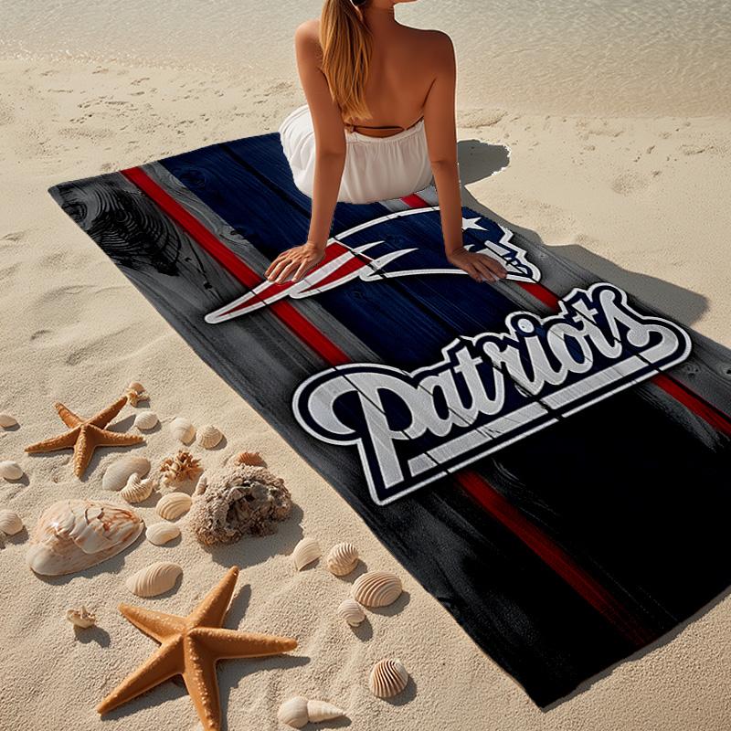 Patriots Team Spirit Microfiber Beach Towel, Lightweight And Quick-Dry, for Summer Travel, Beach Essential, Swimming Pool